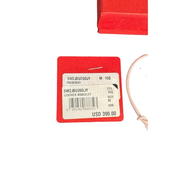 Valentino Garavani NWT VLogo Signature Leather Bracelet in Pink Size M - Picture 6 of 14